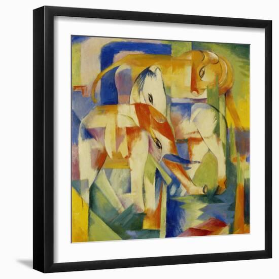 Elefant, Pferd, Rind, 1914-Franz Marc-Framed Giclee Print