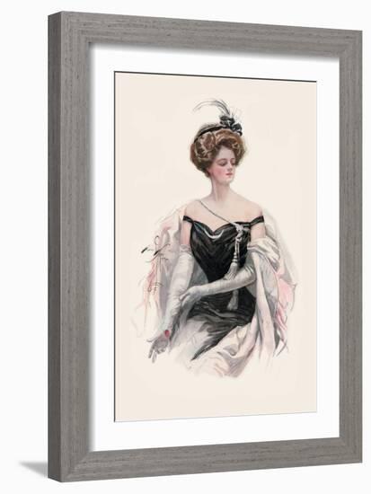 Elegance in Black-Harrison Fisher-Framed Art Print