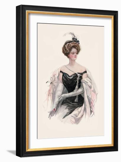 Elegance in Black-Harrison Fisher-Framed Art Print