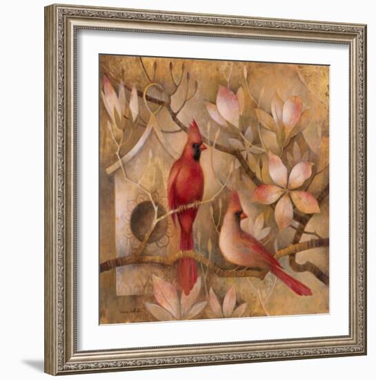 Elegance in Red I-Elaine Vollherbst-Lane-Framed Art Print