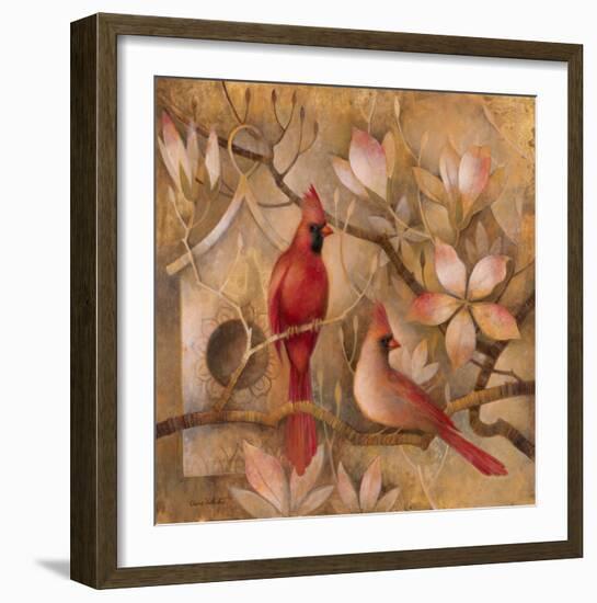 Elegance in Red I-Elaine Vollherbst-Lane-Framed Art Print