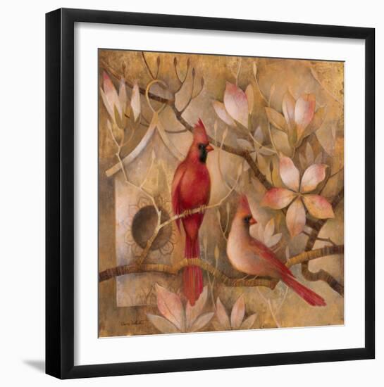 Elegance in Red I-Elaine Vollherbst-Lane-Framed Art Print