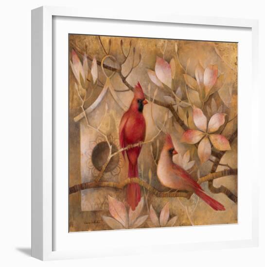 Elegance in Red I-Elaine Vollherbst-Lane-Framed Art Print