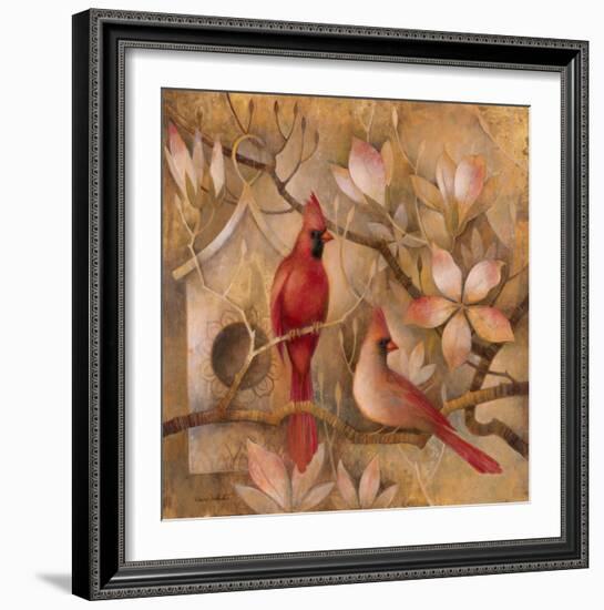 Elegance in Red I-Elaine Vollherbst-Lane-Framed Art Print