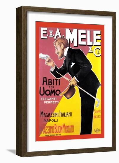 Elegant and Fashionable Men Wear Mele-Aleardo Villa-Framed Art Print