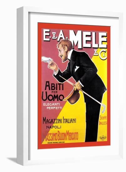 Elegant and Fashionable Men Wear Mele-Aleardo Villa-Framed Art Print