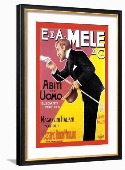 Elegant and Fashionable Men Wear Mele-Aleardo Villa-Framed Art Print