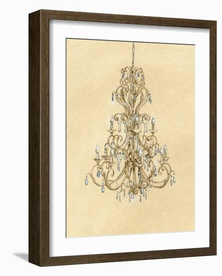 Elegant Chandelier I-Laurencon-Framed Art Print