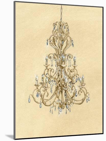 Elegant Chandelier I-Laurencon-Mounted Art Print