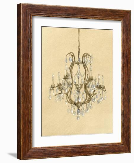 Elegant Chandelier II-Laurencon-Framed Art Print