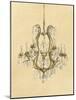 Elegant Chandelier II-Laurencon-Mounted Art Print