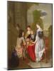 Elegant Company Playing Backgammon-Nicolas Arnoult-Mounted Giclee Print