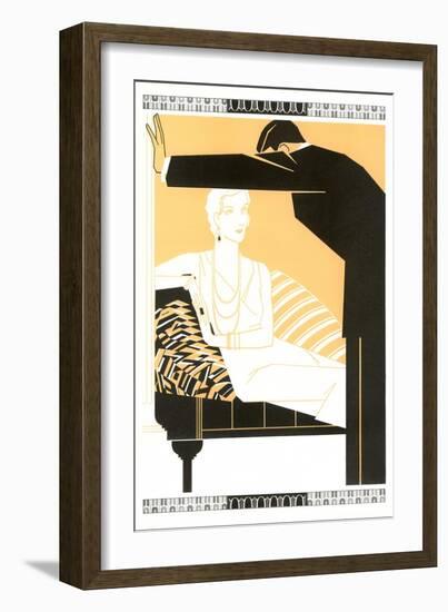 Elegant Couple Illustration-null-Framed Art Print