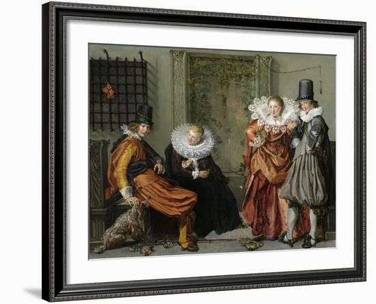 Elegant Couples Courting-Willem Pietersz Buytewech-Framed Art Print