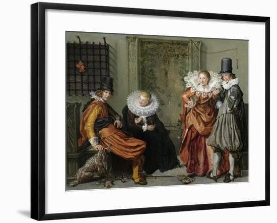 Elegant Couples Courting-Willem Pietersz Buytewech-Framed Art Print