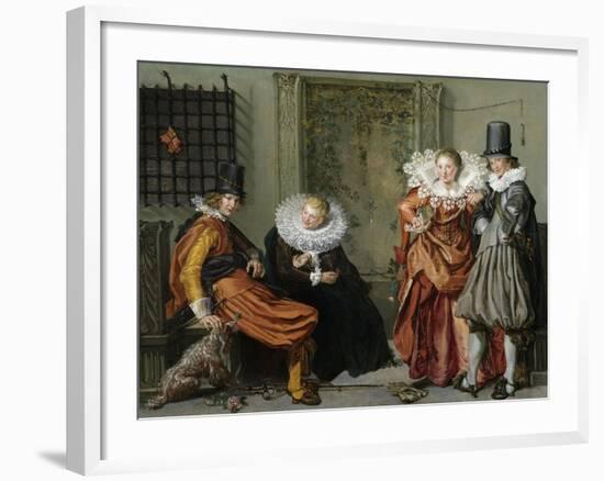 Elegant Couples Courting-Willem Pietersz Buytewech-Framed Art Print