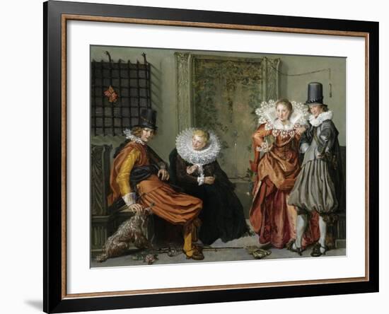 Elegant Couples Courting-Willem Pietersz Buytewech-Framed Art Print