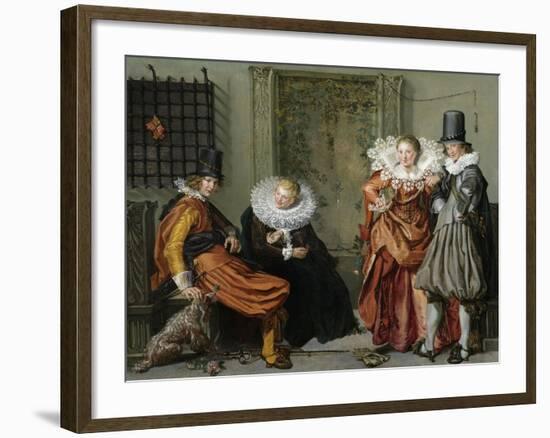 Elegant Couples Courting-Willem Pietersz Buytewech-Framed Art Print