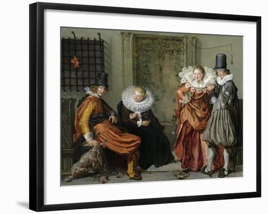 Elegant Couples Courting-Willem Pietersz Buytewech-Framed Art Print