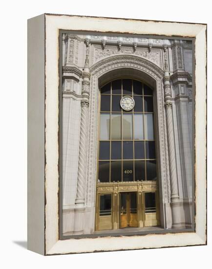 Elegant Entrance to the Wrigley Building, North Michigan Avenue, Chicago, Illinois, USA-Amanda Hall-Framed Premier Image Canvas