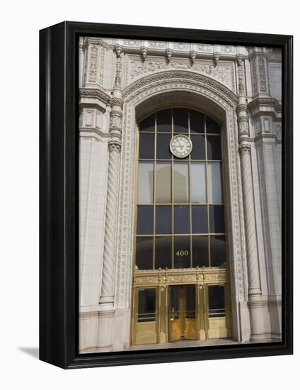 Elegant Entrance to the Wrigley Building, North Michigan Avenue, Chicago, Illinois, USA-Amanda Hall-Framed Premier Image Canvas