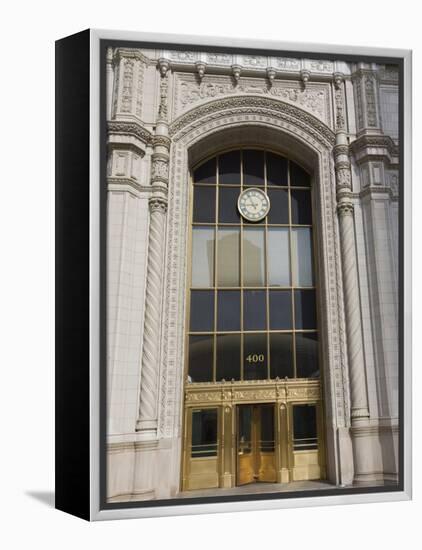 Elegant Entrance to the Wrigley Building, North Michigan Avenue, Chicago, Illinois, USA-Amanda Hall-Framed Premier Image Canvas