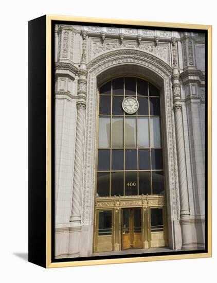 Elegant Entrance to the Wrigley Building, North Michigan Avenue, Chicago, Illinois, USA-Amanda Hall-Framed Premier Image Canvas