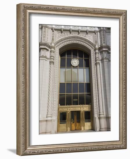 Elegant Entrance to the Wrigley Building, North Michigan Avenue, Chicago, Illinois, USA-Amanda Hall-Framed Photographic Print