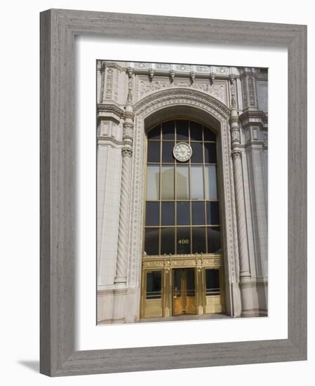 Elegant Entrance to the Wrigley Building, North Michigan Avenue, Chicago, Illinois, USA-Amanda Hall-Framed Photographic Print