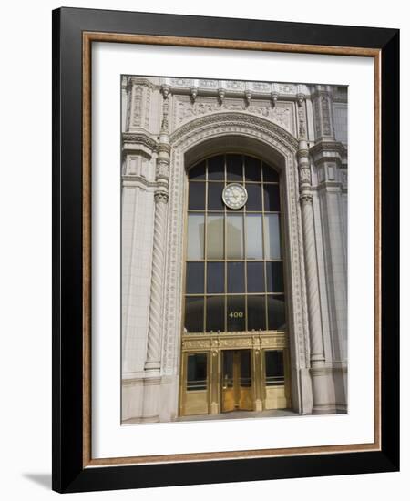 Elegant Entrance to the Wrigley Building, North Michigan Avenue, Chicago, Illinois, USA-Amanda Hall-Framed Photographic Print