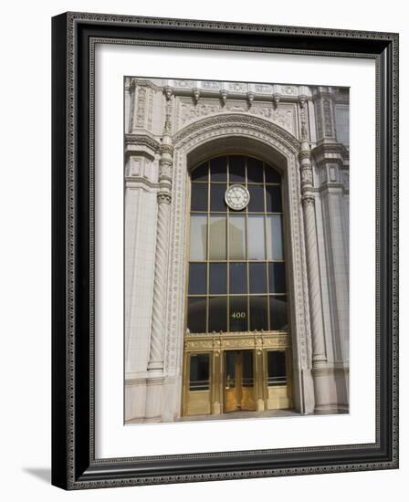 Elegant Entrance to the Wrigley Building, North Michigan Avenue, Chicago, Illinois, USA-Amanda Hall-Framed Photographic Print