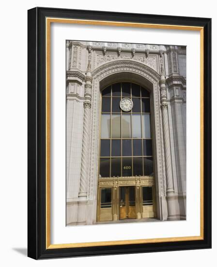 Elegant Entrance to the Wrigley Building, North Michigan Avenue, Chicago, Illinois, USA-Amanda Hall-Framed Photographic Print