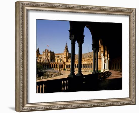 Elegant Facade of Plaza De Espana, Seville, Andalucia, Spain-Ian Aitken-Framed Photographic Print