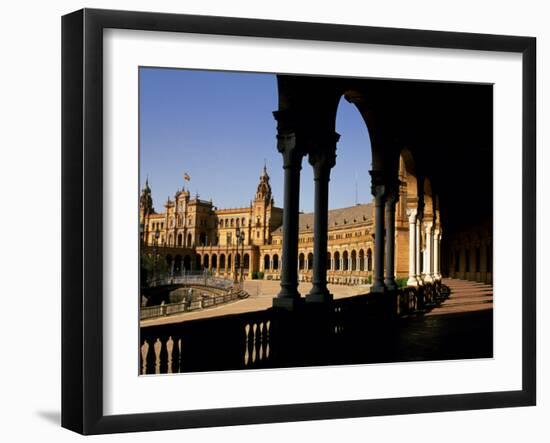 Elegant Facade of Plaza De Espana, Seville, Andalucia, Spain-Ian Aitken-Framed Photographic Print