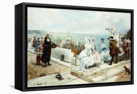 Elegant Figures Watching the Regatta, 1889-Georges Clairin-Framed Premier Image Canvas