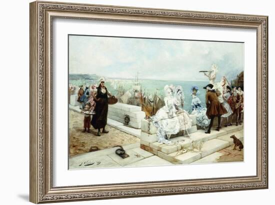 Elegant Figures Watching the Regatta, 1889-Georges Clairin-Framed Giclee Print