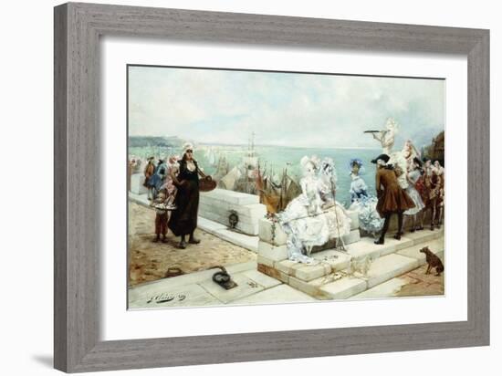 Elegant Figures Watching the Regatta, 1889-Georges Clairin-Framed Giclee Print