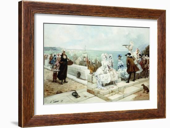 Elegant Figures Watching the Regatta, 1889-Georges Clairin-Framed Giclee Print