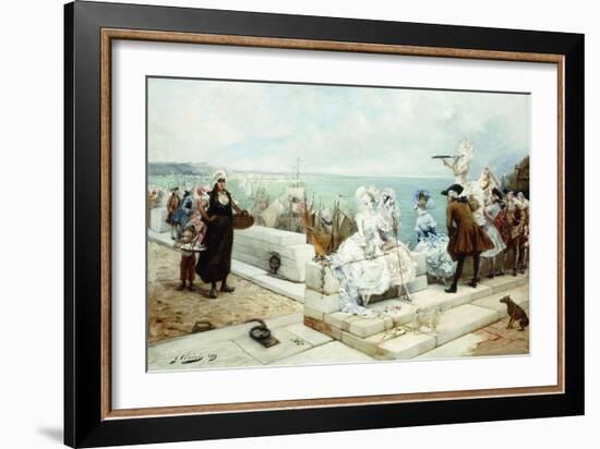 Elegant Figures Watching the Regatta, 1889-Georges Clairin-Framed Giclee Print