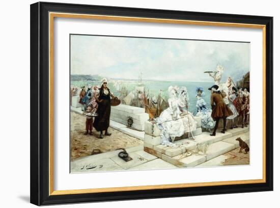 Elegant Figures Watching the Regatta, 1889-Georges Clairin-Framed Giclee Print