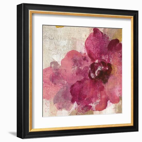 Elegant Fresco Floral Gold Flower I-Silvia Vassileva-Framed Art Print