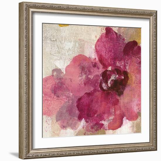 Elegant Fresco Floral Gold Flower I-Silvia Vassileva-Framed Art Print