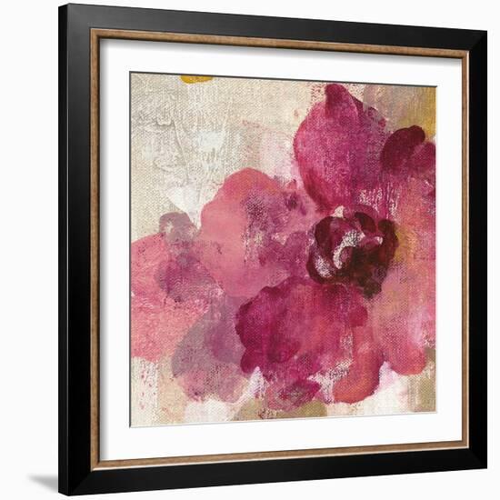 Elegant Fresco Floral Gold Flower I-Silvia Vassileva-Framed Art Print