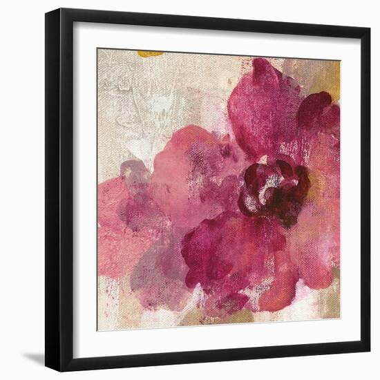 Elegant Fresco Floral Gold Flower I-Silvia Vassileva-Framed Art Print