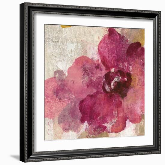 Elegant Fresco Floral Gold Flower I-Silvia Vassileva-Framed Art Print