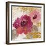Elegant Fresco Floral Gold Flower II-Silvia Vassileva-Framed Art Print
