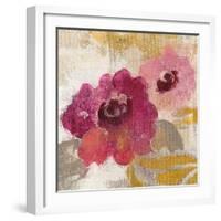 Elegant Fresco Floral Gold Flower II-Silvia Vassileva-Framed Art Print