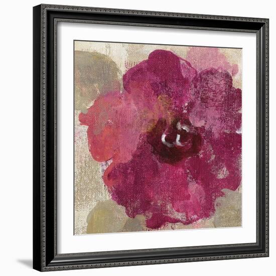 Elegant Fresco Floral Gold Flower III-Silvia Vassileva-Framed Art Print