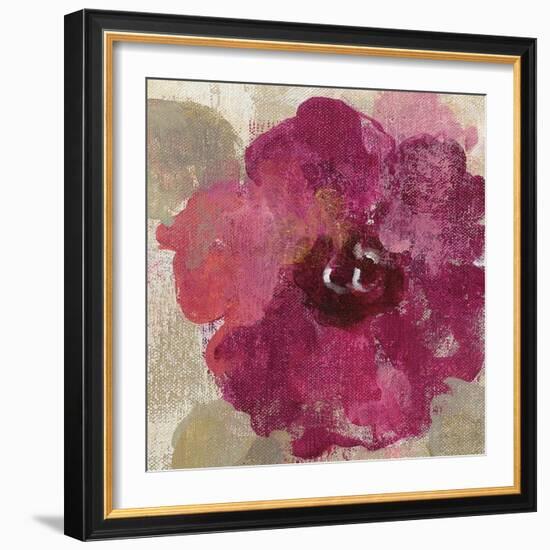 Elegant Fresco Floral Gold Flower III-Silvia Vassileva-Framed Art Print