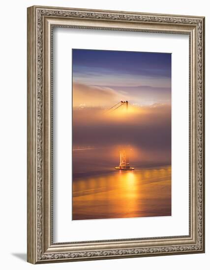 Elegant Gold, Ethereal Bridge, Golden Gate, San Francisco-Vincent James-Framed Photographic Print